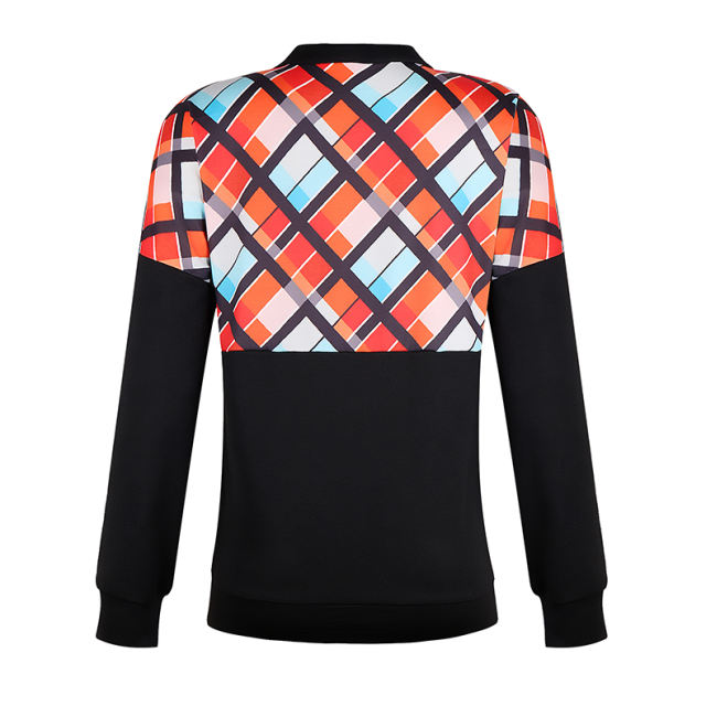 Autumn Zip Tops Long Sleeve Christmas Print Sweatshirt PQOM9150