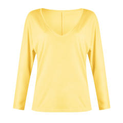 American Women Plus Size T-Shirt European Autumn Casual Streetwear PQOM9033