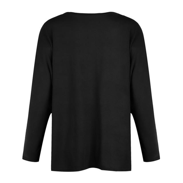 American Women T-Shirt Full Sleeve Crew Neck Fashion Tops PQOM9038