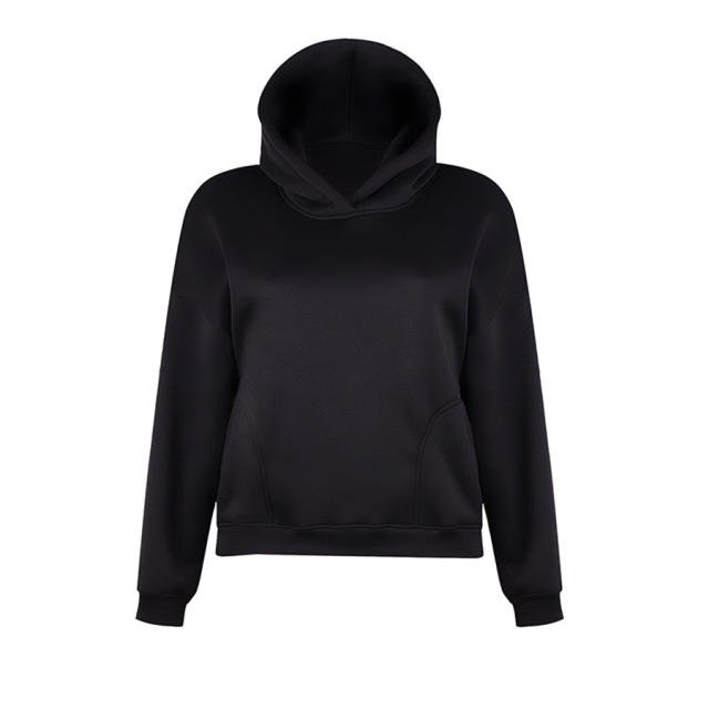 Winter Long Sleeve Hoodies Autumn Solid Color Women Tops PQOM9055D