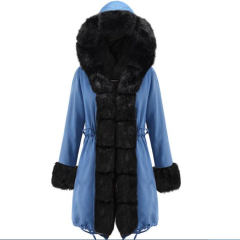 Faux Fur Winter Jacket Fashion Female Parka Women Jean Parker Hannifin PQ19D017