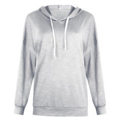 Loose Solid Color Sweatshirts Long-sleeved Hooded Sweater PQOM9077