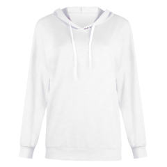 Loose Solid Color Sweatshirts Long-sleeved Hooded Sweater PQOM9077