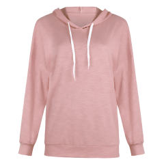 Loose Solid Color Sweatshirts Long-sleeved Hooded Sweater PQOM9077