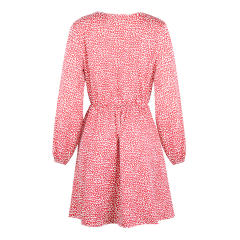 Long Sleeve Autumn Casual Dress V-neck Print Dress PQOM9121