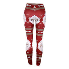 Slim Arrow Print Leggings Women Christmas Pencil Pants PQOM9131