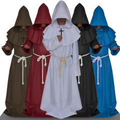 Priests Christian Suits Ancient Religion Costumes Medieval Monks Robes PQMY003C