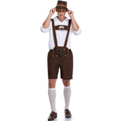 Men Hansel Oktoberfest Costume Halloween Bavarian Beer Overalls PQMR3350