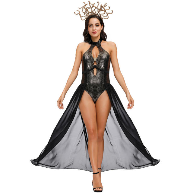 Halloween Hydra Witch Roman Girl Costume masquerade Fancy Dress PQMR4517