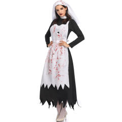 Halloween Vampire Uniform Demon Horror Nun Costume Party Costume PQMR1933