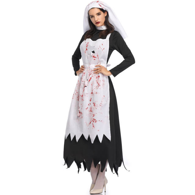 Halloween Vampire Uniform Demon Horror Nun Costume Party Costume PQMR1933