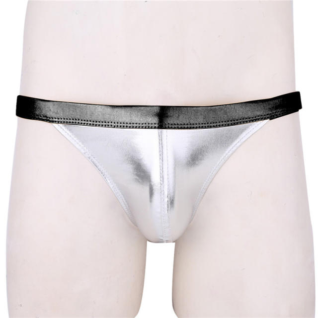 Male Fetish Underpants Faux Leather Men's Briefs PQXX6018C