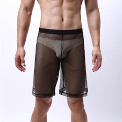 Performance Fetish Mesh Clothing Men Summer Knee Length Pants PQA4-55B