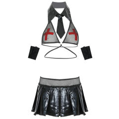 Women Sexy Nurse Lingerie Hollow Suit Secretary Outfit Sexy Bikini Costume PQMR8602