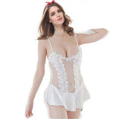 Polka Dot Sexy Lingerie Lace Pajamas Plus Size Women Babydoll PQMR6881B