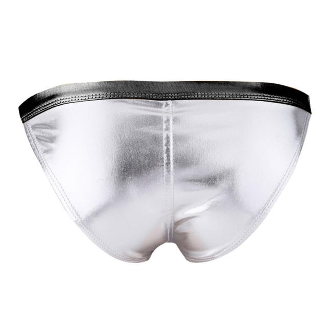 Male Fetish Underpants Faux Leather Men's Briefs PQXX6018C