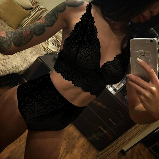 Fetish Underwear with Panties Sheer Erotic Lingerie Set PQBS273B