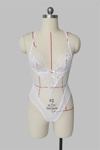 V-neck Lace Valentine Onesies Erotic Teddies Lingerie PQBS271A