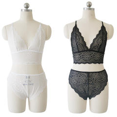 Lace Valentine Sexy Lingerie Set Erotic Wire Free Bra with Panties PQBS300A