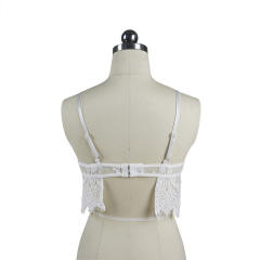 Black Sexy Eyelash Lace Bras Sets Wire Free Underwear PQBS081
