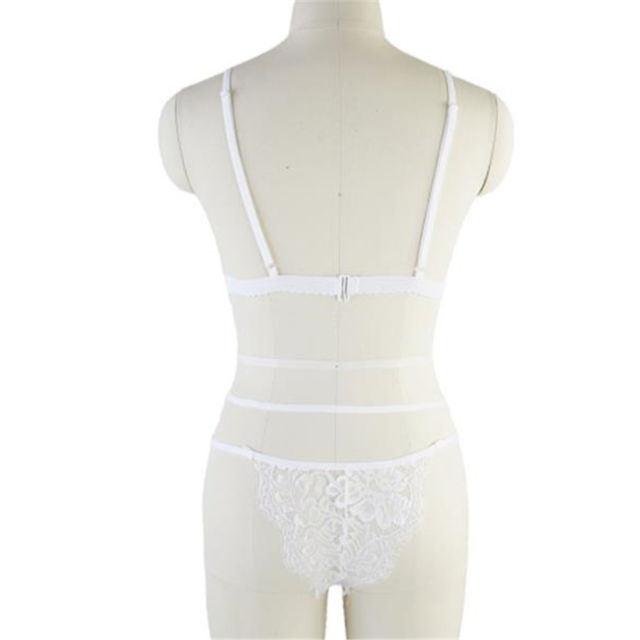 White Sexy Sheer Eyelace Bra Sets Erotic Lingerie for Women PQBS284