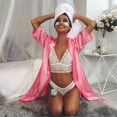 Erotic Wire Free Lace Underwear Valentine Sexy Lingerie Set PQBS300B