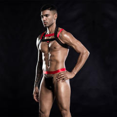 Men's Sexy Underwear Patent Leather Nightclub Midnight Charm Tease Uniform PQ7258