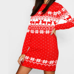 Women Winter Mini Dress Ugly Christmas Casual Dress PQ22922C