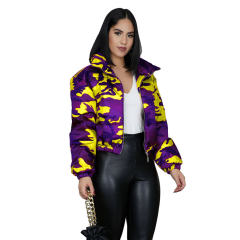 Fashion Winter Clothes Autumn Camouflage Jacket Women Cotton Jacket PQUJ4551E