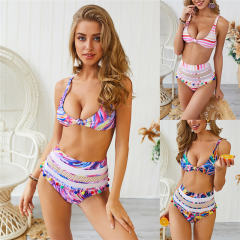 Striped Printed Beachwear Padded Bikinis Women Designer Swimwear PQ19018