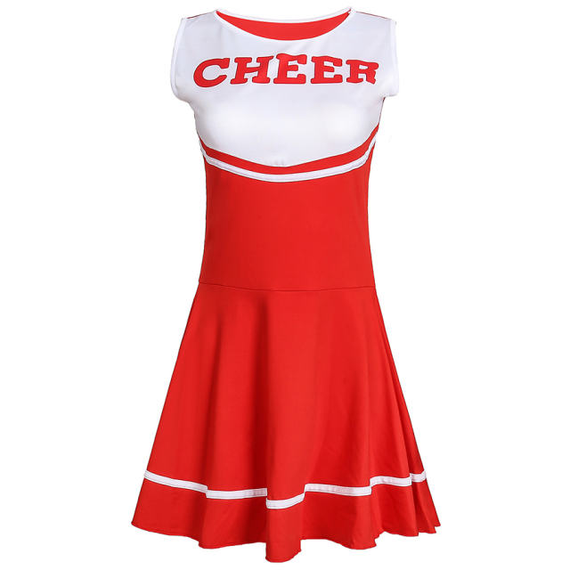 Green Color Cheerleaders Costume for Women School Girl Sport Uniform PQMR40E