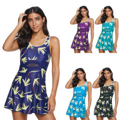 Women Super Size Floral Swimdress Digital Printed Beach Dress PQ2026D [OUT OF STOCK]