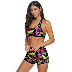 Super Size Swimwear Female Floral Color Padded Bikini PQ2030A