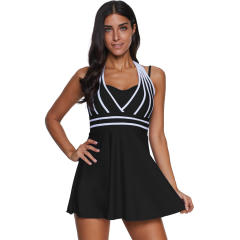 Push-up Swimsuit Women Super Size Swimwear Striped Beachwear PQ2035C