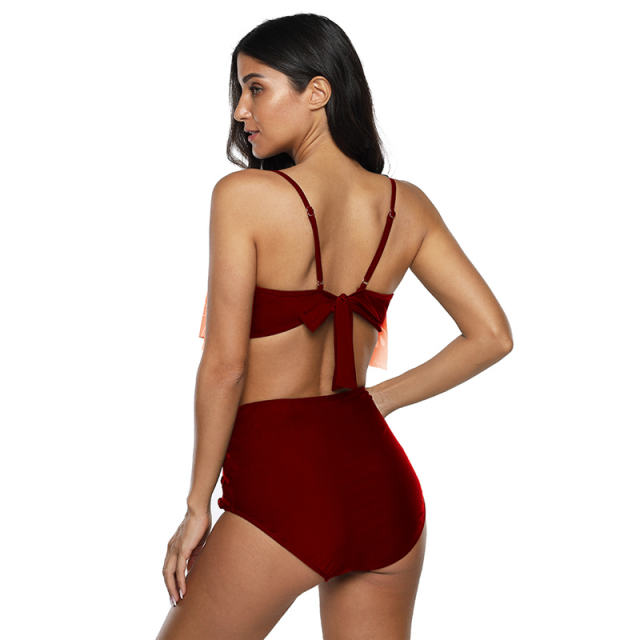 Women Super Size Tankinis Floral Printed Swimwear Plus Size Bikinis PQ2004A