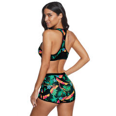 Super Size Swimwear Female Floral Color Padded Bikini PQ2030A