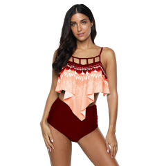 Women Super Size Tankinis Floral Printed Swimwear Plus Size Bikinis PQ2004A
