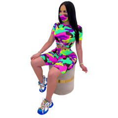Women Camouflage Two Piece Pants Casual Fashion Home Wear PQ4116A