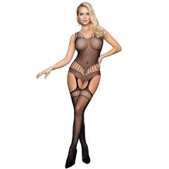 Sexy See-through Stockings Jacquard Underwear Open Crotch Bodystockings PQH3473