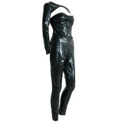 Sexy PVC Catwomen Costume Faux Leather Night Club Uniform PQCAT001