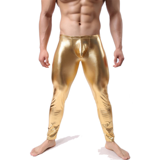 Shiny PVC Night Club Pant Sexy Faux Leather Trousers For Men PQ022C