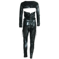 Sexy PVC Catwomen Costume Faux Leather Night Club Uniform PQCAT001