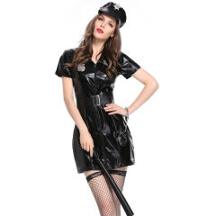 Sexy Police Costume for Women Halloween Cops Cosplay Uniform PQ1880