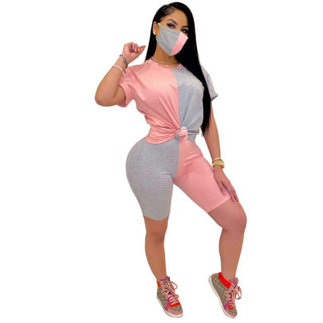 Contrast Color Skinny Casual Sexy Two Piece Pants PQ4205A