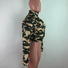 Women Camouflage Coat Printed Dyed Down Jacket Quilted Jacket PQ4552