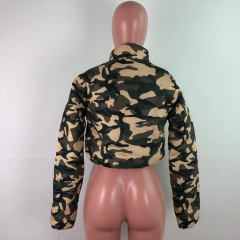 Women Camouflage Coat Printed Dyed Down Jacket Quilted Jacket PQ4552