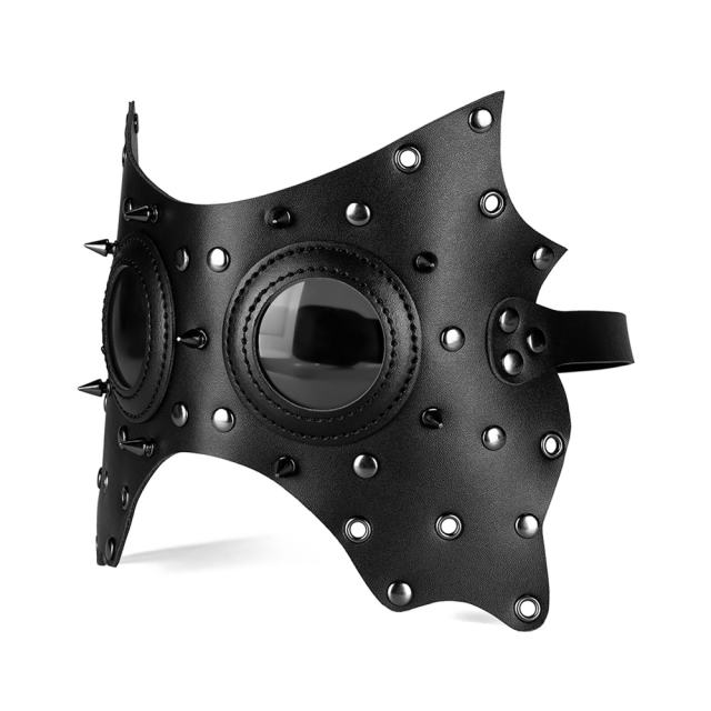 Faux Leather Halloween Mask Cosplay Bar Christmas Mask PQPBM020
