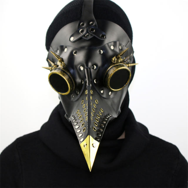 Steampunk Plague Doctor Mask Faux Leather PU Halloween Party Props PQHG079