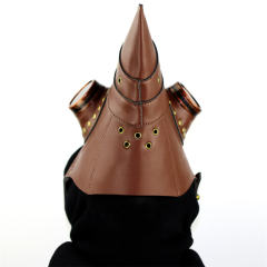 Brown Faux Leather PU Halloween Props Steampunk Plague Doctor Mask PQHG080