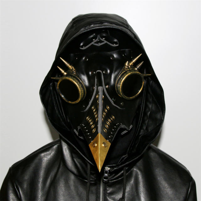 Steampunk Plague Doctor Mask Faux Leather PU Halloween Party Props PQHG079